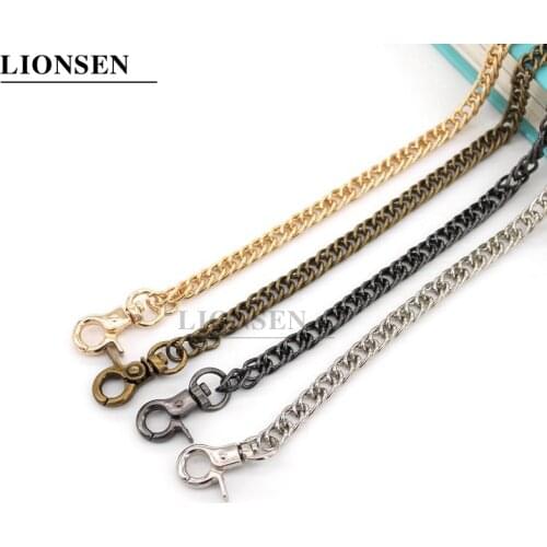 Lionsen 0.7cm wide Dense Replacement Chain Strap Metal link Clasp Purse Chain Bag Handle Shoulder Cross Body Handbag Chain