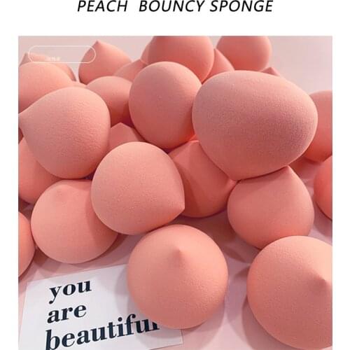 1PCs Cosmetic Puff Peach Bouncy Beauty Makeup Egg Foundation Sponge Concealer Smooth Dry Wet Professional Make Up Blender Sponge