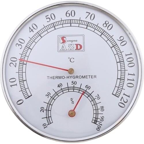 Sauna Thermometer metal Case Steam Sauna Room Thermometer Hygrometer Bath And Sauna Indoor Outdoor Used L4MB