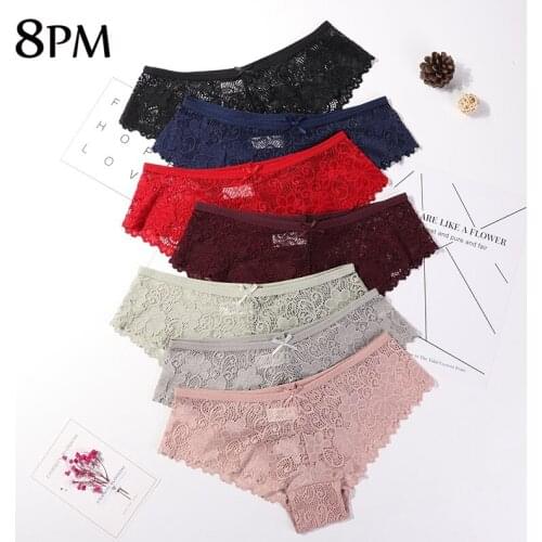 Lace Thong Panties Women Sexy Ice Silk Seamless Panties Mini G String Hollow Hight Waist Thong Breathable Soft Underpants ouc815