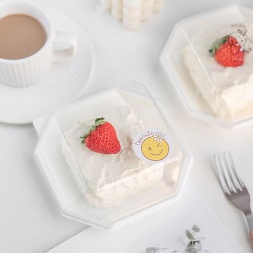 Octagon Soymilk Milkful Layer Cake Packaging Box Blister Box For Sandwich Puffs Baked Dessert Baking Shop Packaging Tools 50PCS