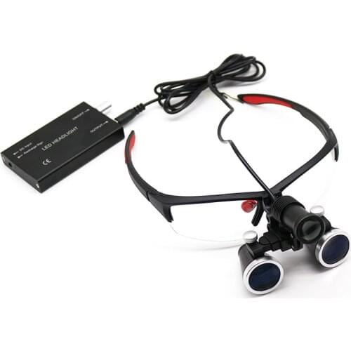 High Quality 2.5/3.5X Surgery Surgical Medical Dental Loupes Binocular Magnifier 5WLED Focus Headlight Headlamp
