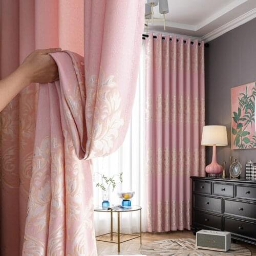 European Jacquard Blackout Curtains for Living Room Hotel Quality Custom High 1 Piece Gray Kitchen Cotton Linen Window Drapes