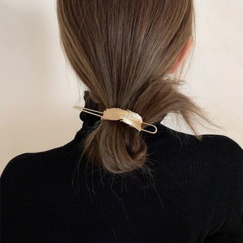 Miss FoUrSy New Retro Alloy Leaf Hairpin Girl Antique Headgear Hair Accessories for Women Leaf Hairwear Pins Claw