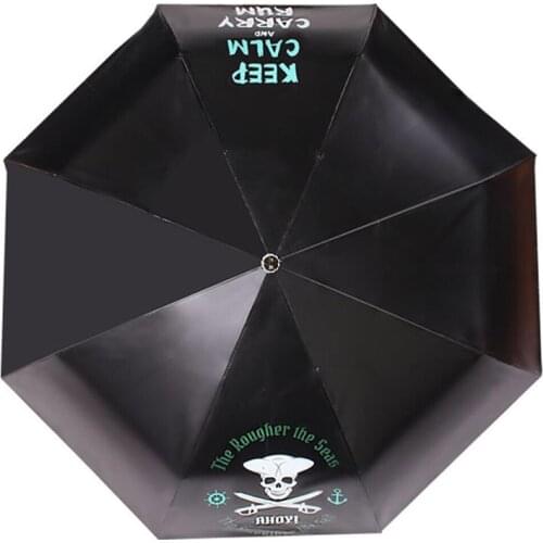 Automatic Umbrella Paradise Brnad Men Folding Skull Unique Boy Parasol Sun Rain Fashion UV Protection Windproof Light Paraguas