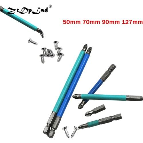 ZtDpLsd 1Pcs 1/4" 6.35mm Hex Shank Alloy Steel Magnetic Cross Phillips Head Screwdriver Bit Set Tool Screwdriver Head