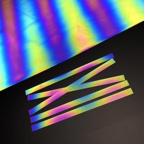 1 sheet 25*25cmrainbow reflective lettering film heat transfer vinyl film T-shirt Iron On HTV Printing crop number pattern