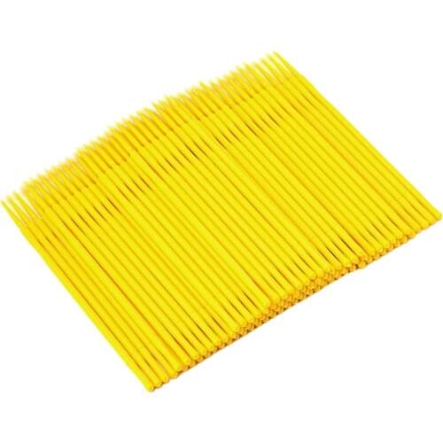 100Pieces Disposable Swab Applicator Micro Brush Eyelashes Mascara Wands Set