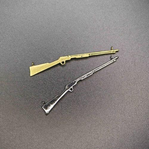 10x70mm vintage style antiqued bronze black gun charm DIY jewelry supplies findings 1800498