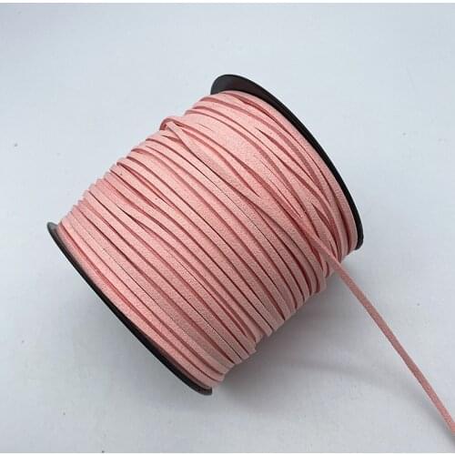 3mm 5yards Flat Faux Suede Braided Cord Korean Velvet Leather Handmade Thread String Rope For DIY Jewelry Making Supplies #08