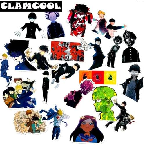 50Pcs Japanese Pneumatic Cartoon Mob Psycho 100 Graffiti Sticker ForDIY Luggage Suitcase Skateboard Guitar Motorcycle Computer