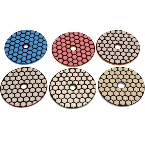 2Pcs 3Inch80mm /4Inch100mm Diamond Dry Polishing Pads Abrasive Pad Diamond Grinding Wheel for Granite Marble Stone Sanding Disc