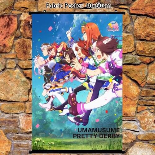 Anime Poster Uma Musume:Pretty Derby Special Week Silence Suzuka Toukai Teiou Vodka Daiwa Scarlet Mejiro McQueen Wall Scroll