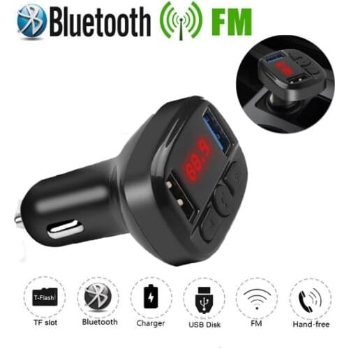 5V 3.1A Car Charger FM Transmitter Handsfree Wireless Car MP3 Player USB Aux Car Kit Bluetooth Can connect 2 phone FM Modulator