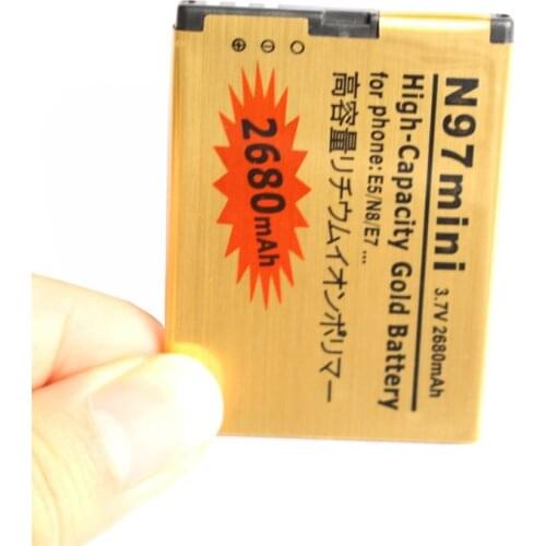 Ciszean 10pcs/lot 2680mAh BL-4D BL 4D BL4D Gold Replacement Battery For Nokia N97 Mini N8 N8-00 E5 E5-00 E7 E7-00 T7 N803 702T