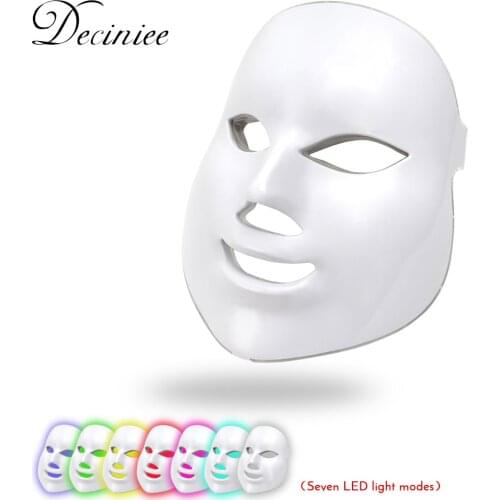 Deciniee 7 Colors LED Facial Mask Face Mask Machine Photon Therapy Light Skin Rejuvenation Facial PDT Skin Care Beauty Mask