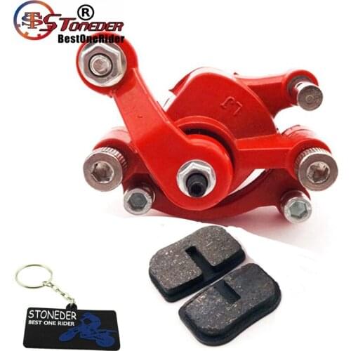 STONEDER Red Rear Right Disk Disc Brake Caliper Pads For 2 Stroke 43cc 47cc 49cc Engine Chinese Mini Moto Pocket Dirt Scooter