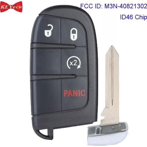 KEYECU for Dodge Durango 2014 2015 2016 2017 2018 Smart Remote Car Key Fob 433MHz M3N-40821302 P/N 68066350