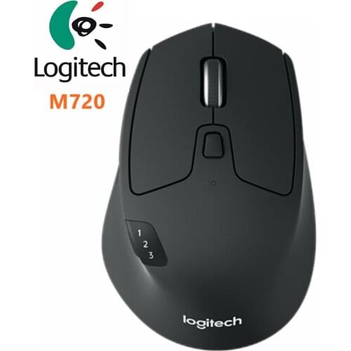 Logitech M720 Triathlon Computer Bluetooth Dual-mode 2.4Ghz Wireless Mouse Optical Ergonomic Mice Support Multi-device Switch