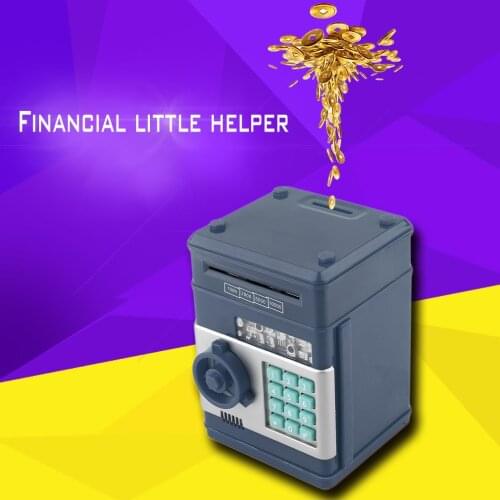Money Saving Box Kids Electronic Money Safe Box Password Saving Bank Atm For Coins And Bills Code Key Case System