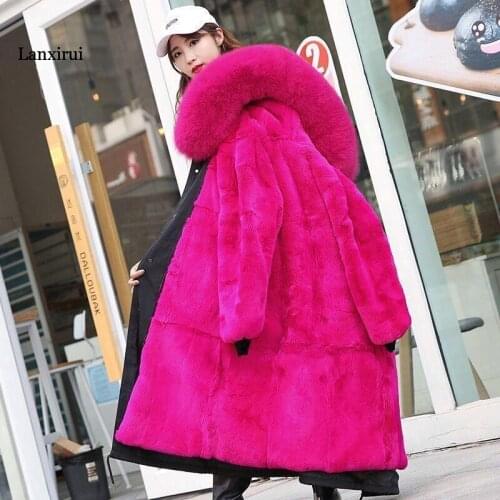 Женские парки с натуральным мехом Lanxirui China At AliExpress