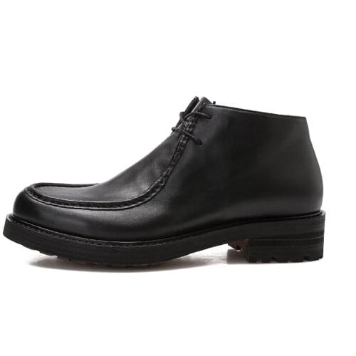 Hot Selling Cow leather Mens Boots Ankle Martin Boots Shoes Fashion work Boots High Quality Retro Shoes pantshoes