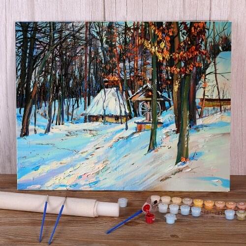 Landscape Old Well Paint By Numbers Complete Kit Oil Paints 50*70 Painting On Canvas Home Decor Kids Handiwork Drawing