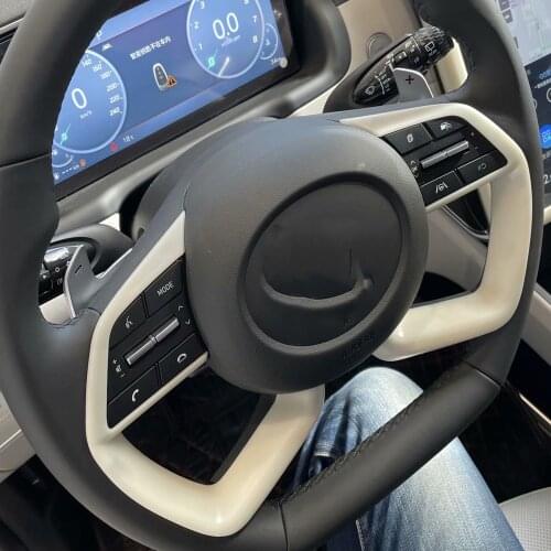 For Hyundai Tucson 2021 2022 NX4 carbon Fiber Steering Wheel Panel Cover Trim Decoration Frame Car Interior Accessories