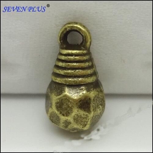High Quality 20 Pieces/Lot 14mm*8mm Antique Bronze lamp bulb Charms