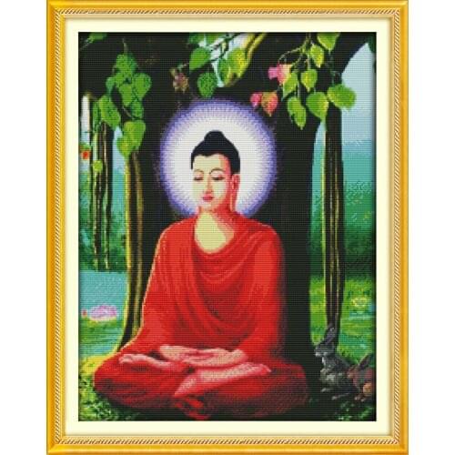 The Buddha bodhi cross stitch kit people 18ct 14ct 11ct count print canvas stitches embroidery DIY handmade needlework