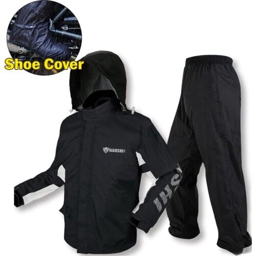 S-2XL Men Raincoat Set Motorcycle Rider Waterproof Rain Suit Jacket and Pants Moto Scooter Accessories Outdoor Camping Hiking