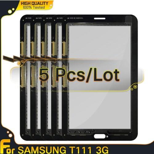 5PCS Touch Screen For Samsung Galaxy Tab 3 Lite 7.0 SM-T110 T111 T113 T116 Touch Digitizer Front Glass Panel Sensor Replace Part