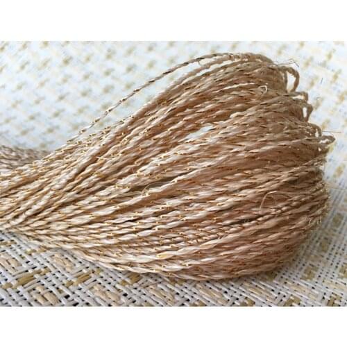 40m Sisal Rope Gift Packaging Rope with Gold Thread Beaded Wire, Used for Jewelry Tag Line To Make DIY Braided Bracelet Tag Line