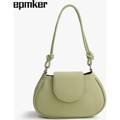EPMKER Halfmoon Shoulder Bags Luxury Designer Handbags Fashionable Purses and Handbags Polyester Woman Bags Little Bags Clutch