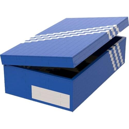 Package childrens clover shoe box MOC 1141 building blocks, creative classic sports shoe box toys，three straw shoe box