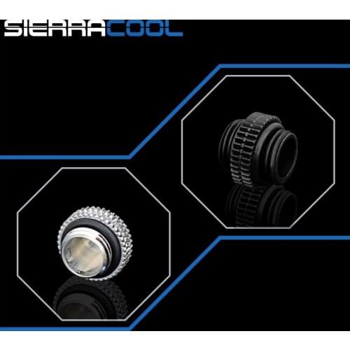 Water cooling connector Male to Male Mini Fitting G1/4'' Black Silver Connection Adapter