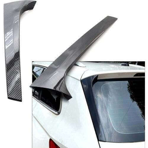 2pcs For Skoda Kodiaq Rear Window Spoiler Side Wing Trim Cover 2016 2017 2018 2019 2020 Carbon Fiber ABS Car-Styling Accessories