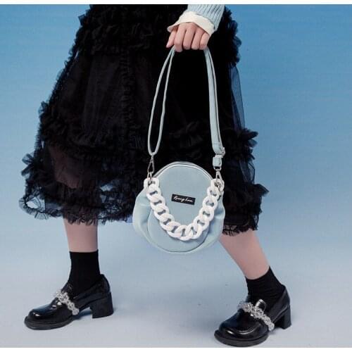 Ladies Texture Chain Pure Color Mini Purse Handbag Fashion Women PU Leather Small Shoulder Underarm Bags