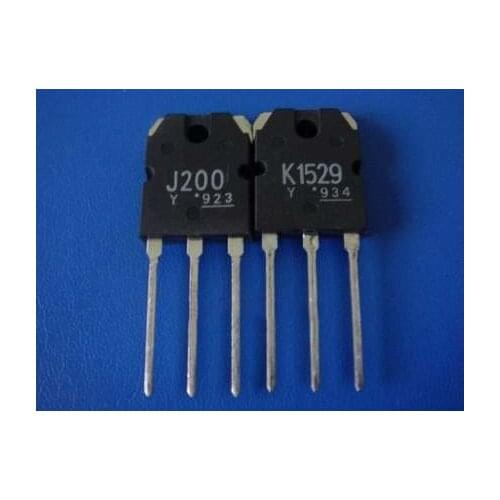 1pair=2pcs/lot (1pcs K1529 + 1pcs J200) 2SK1529 2SJ200 TO-3P