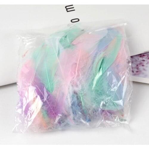 100pcs/pack Mint Green Pink Macaroon Feathers DIY Clear Balloon Filler Handmade Material Gift Box Decor Wedding Birthday Decor
