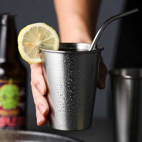 350/500ml Water Cup Coffee Juice Mug Stackable Easy to Use Stainless Steel Kitchen Rust-resistant Juice Bear Cup for Home