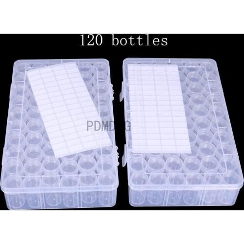60/56 Bottles Jar Square Diamond Painting Storage box Diamond Painting Accessories Beads Container Mosaic Storage boxes Tools