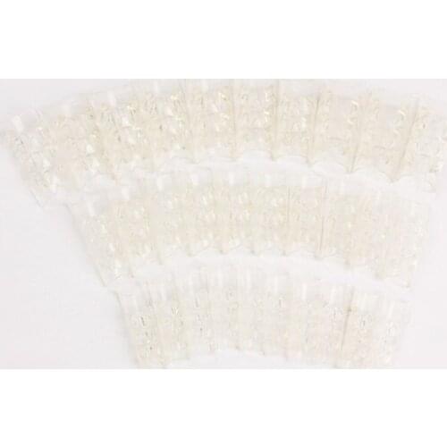 70PCS Clear Glaze Mosaic French False Nail Art Acrylic UV Gel Half Tips