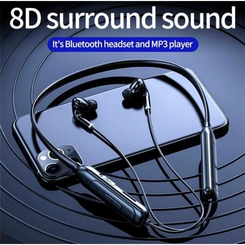Bluetooth Earphones S09 M60 Wireless Neckband headsets with Mic Supports SD Card Earbuds Stereo Auriculares Bluetooth Earpiece