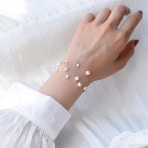 Lily Jewelry Natural Pearl Bracelet 14K Gold filled Invisible Boho Bracelet Women Wedding Summer Jewelry Gift