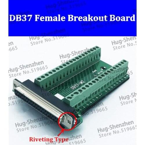 DB37 female Signal Module Terminal Breakout Board Riveting type Connector 1pcs