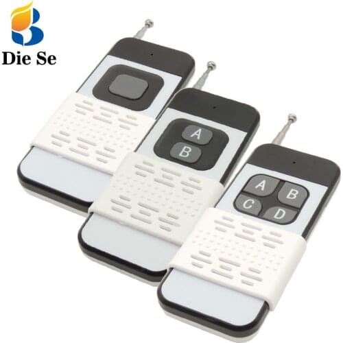 DieSe 433MHz Universal Remote Control 1000m Long Range 1 2 4 Buttons Wide Rage Transmitter For Garage Door Light Opener no clone