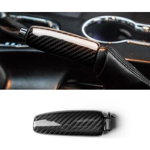 For Ford Mustang 2015 2016 2017 2018 2019 2020 Handbrake Handle Decorative Cover Trim Decal Sticker Car Accessories Carbon Fiber