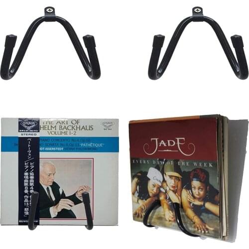 AUXPhome Vinyl Record Storage - Adjustable Flexible Metal Holder - Premium Design, Perfect 12" LPs or 7" Singles Display Unit