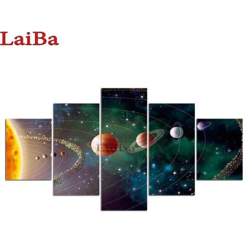Space planets landscape,cross stitch crystal painting diamond 5 pcs new full square drill of rhinestones diamond embroidery,art